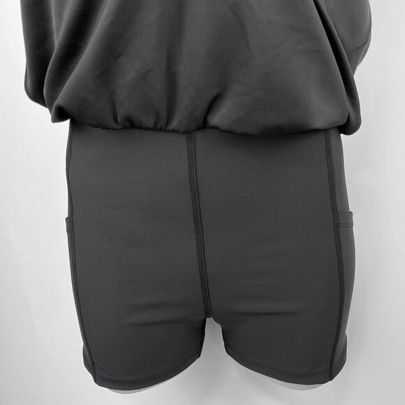 Year of Ours Black Sleeveless Square Neck Athletic Tennis Mini A Line Dress Sz L - Picture 6 of 9